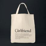 Beste vriendin ooit definitie zwart en wit tote bag<br><div class="desc">Personaliseer voor je vriendin om een unieke valentijn, kerst- of verjaardagscadeau te maken. Een perfecte manier om haar elke dag te laten zien hoe geweldig ze is. Ontworpen door Thisisnotme©</div>