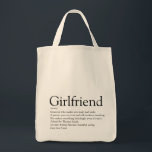 Beste vriendin ooit definitie zwart en wit tote bag<br><div class="desc">Personaliseer voor je vriendin om een unieke valentijn, kerst- of verjaardagscadeau te maken. Een perfecte manier om haar elke dag te laten zien hoe geweldig ze is. Ontworpen door Thisisnotme©</div>