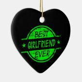 Beste Vriendin ooit Groen Keramisch Ornament (Rechts)