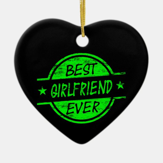 Beste Vriendin ooit Groen Keramisch Ornament (Voorkant)