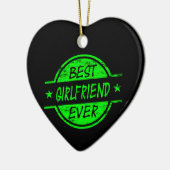 Beste Vriendin ooit Groen Keramisch Ornament (Links)
