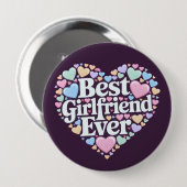 Beste vriendin ooit ronde button 4,0 cm (Voorkant /achterkant)