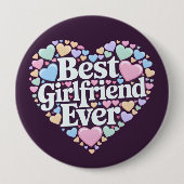 Beste vriendin ooit ronde button 4,0 cm (Voorkant)