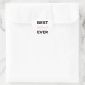 Beste Vriendin ooit zwart Hart Sticker (Tas)