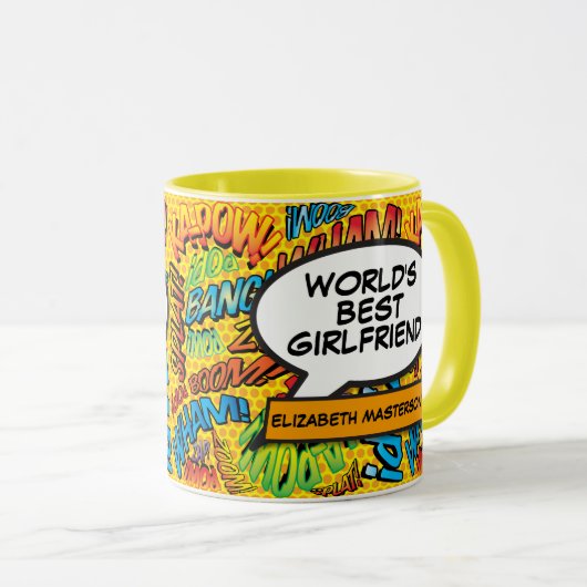 Beste Vriendin Ter Wereld Fun Moderne Strip Mok (Voorkant rechts)