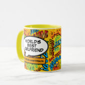 Beste Vriendin Ter Wereld Leuk Modern Stripsboek Mok (Voorkant links)
