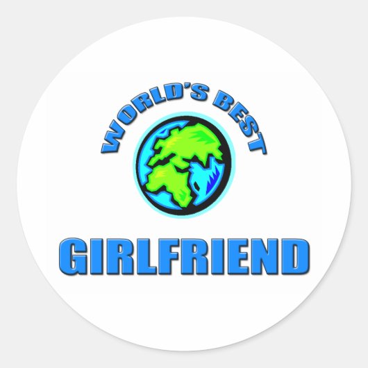 Beste Vriendin ter wereld Ronde Sticker (Voorkant)