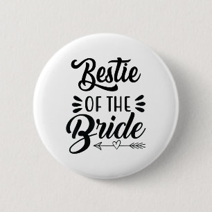 Beste vriendin van de bruid huwelijksfeest familie ronde button 5,7 cm