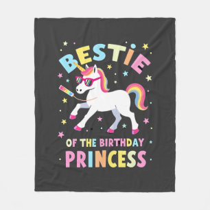 Beste vriendin van de verjaardagsprinses meisje da fleece deken
