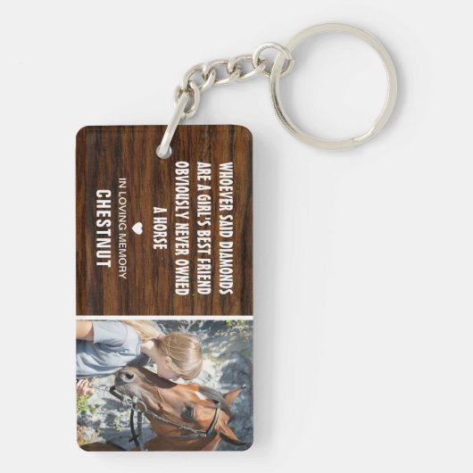 Beste vriendin van meisjes | Herdenking foto's Rus Sleutelhanger (achterkant)