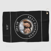 Beste Vriendin van Par Fun Photo Golfer Black Pro Golfhanddoek (Horizontaal)