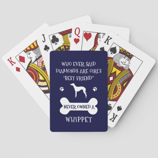 Beste vriendin van Whippet Pokerkaarten (Achterkant)