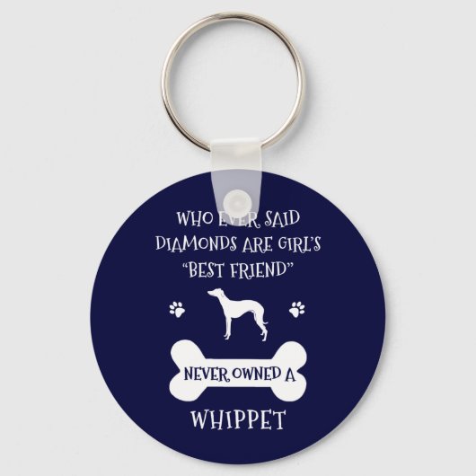 Beste vriendin van Whippet Sleutelhanger (Voorkant)