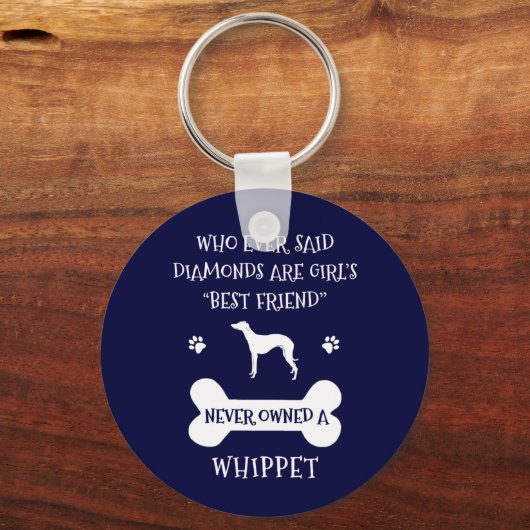 Beste vriendin van Whippet Sleutelhanger (Voorkant)