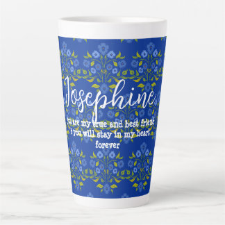 Beste vriendin zeggen Astor Boeket Blauw Latte Mok