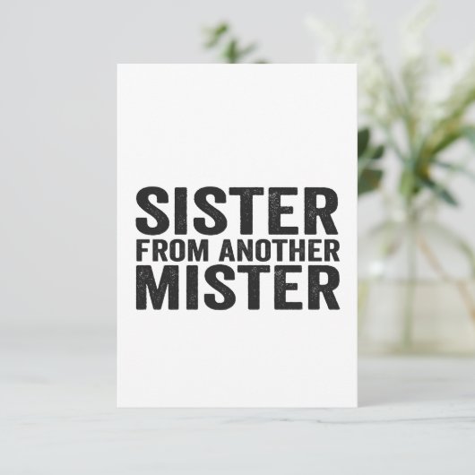 Beste Vriendin Zus Van Een Andere Mister Grappige  Bedankkaart (Staand voorkant)