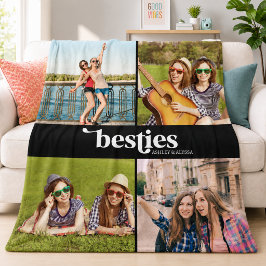 Beste vriendinnen 4 foto fleece deken