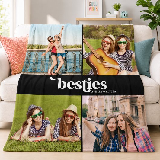 Beste vriendinnen 4 foto fleece deken