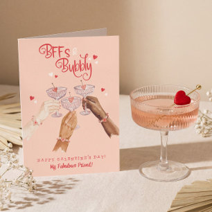 Beste Vriendinnen Cocktail Feest Gelukkige Galenti Feestdagen Kaart