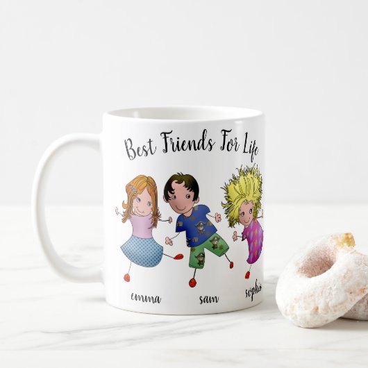 Beste vriendinnen en meisjes koffiemok (Met donut)
