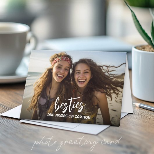 Beste vriendinnen met foto en aangepaste tekst - S Kaart
