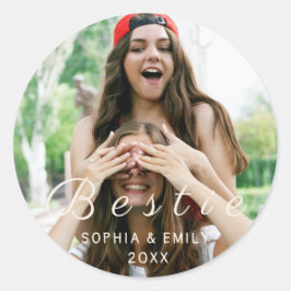 Beste vriendinnen – Sticker met eigen foto en naam