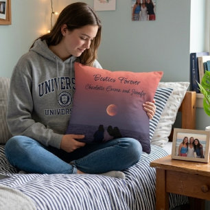 Beste vriendinnen voor altijd genaamd Moonrise fot Kussen