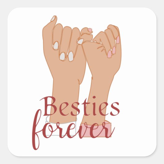 Beste vriendinnen voor altijd Stickers (Voorkant)