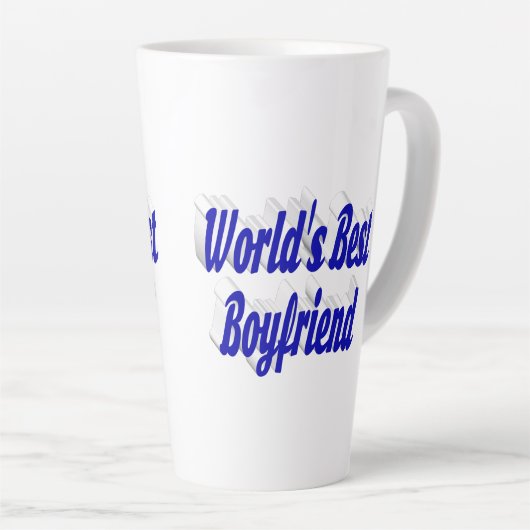 Beste vriendje met blauwe tekst latte mok (Rechterhoek)