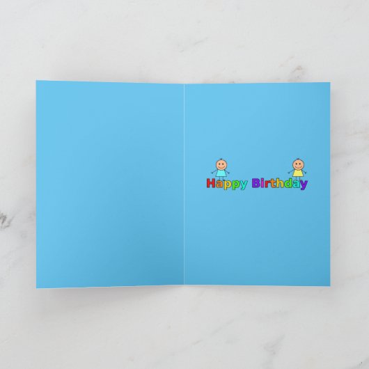 Beste vriendjesregenboog op persoonlijke geboorted kaart (Binnen)