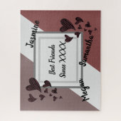 Beste vriendjesvriendschap met Bright Red Heart Legpuzzel (Verticaal)