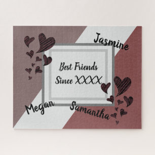 Beste vriendjesvriendschap met Bright Red Heart Legpuzzel