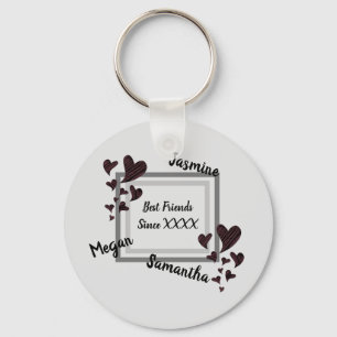 Beste vriendjesvriendschap met Bright Red Heart Sleutelhanger