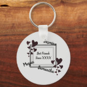 Beste vriendjesvriendschap met Bright Red Heart Sleutelhanger (Voorkant)