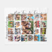BESTE VRIENDS FOREVER 21 Photo Collage Script Fleece Deken (Voorkant (Horizontaal))