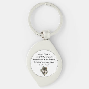 Beste vriendschappelijke Inspirerend Citaat Wolf,  Sleutelhanger