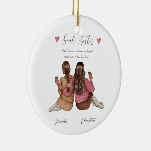 Beste vriendschappelijke persoonlijke Plaque Keramisch Ornament (Rechts)