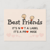 Beste vriendschapsbelofte briefkaart (Voorkant)