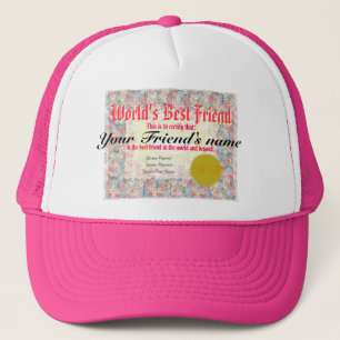 Beste vriendschapscertificaat ter wereld trucker pet