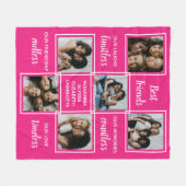 Beste vriendschapsvriendschap Geem Roze foto Colla Fleece Deken (Voorkant (Horizontaal))