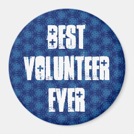 Beste Vrijwilliger Ooit of Enig Sentiment Blauw W1 Magneet