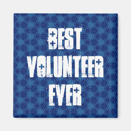 Beste Vrijwilliger Ooit of Enig Sentiment Blauw W1 Magneet