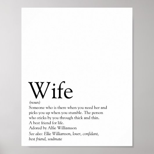 Beste vrouw-definitie van de wereld poster (Voorkant)