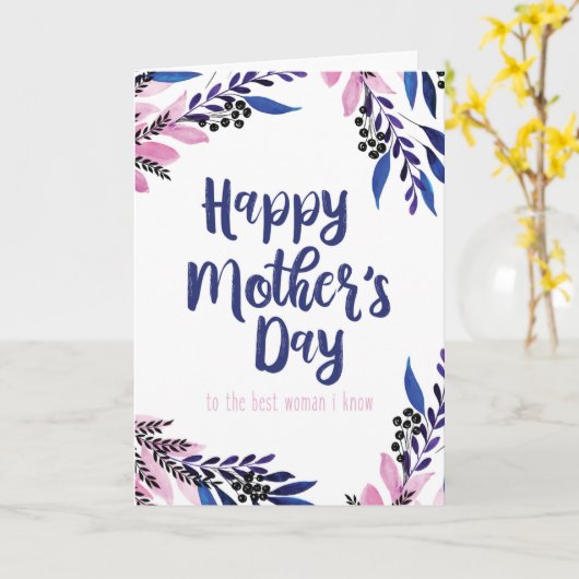 Beste vrouw die ik ken Moederdagkaart Kaart (Gele Bloem)