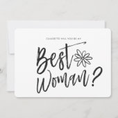 Beste vrouw | Huwelijkspartij verzoek in script Kaart (Voorkant)