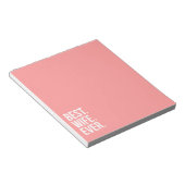 Beste vrouw in moderne witte tekst op roze notitieblok (Schuin)