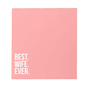 Beste vrouw in moderne witte tekst op roze notitieblok