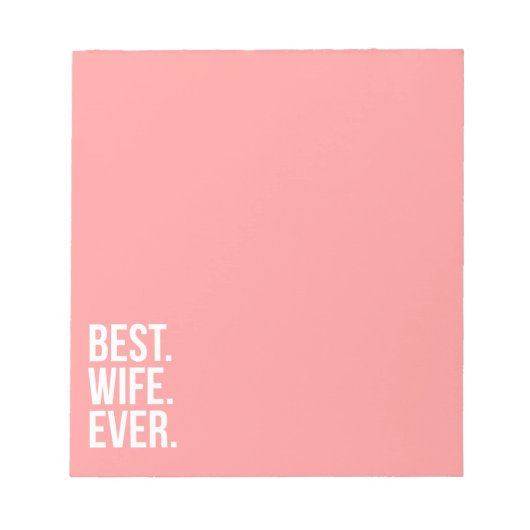 Beste vrouw in moderne witte tekst op roze notitieblok (Voorkant)