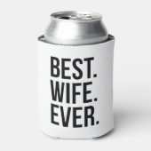 Beste vrouw in moderne zwarte tekst blikjeskoeler (Blikje Voorkant)