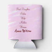 Beste vrouw moeder vrouw dochter voeg naam tekst v blikjeskoeler (Achterkant)